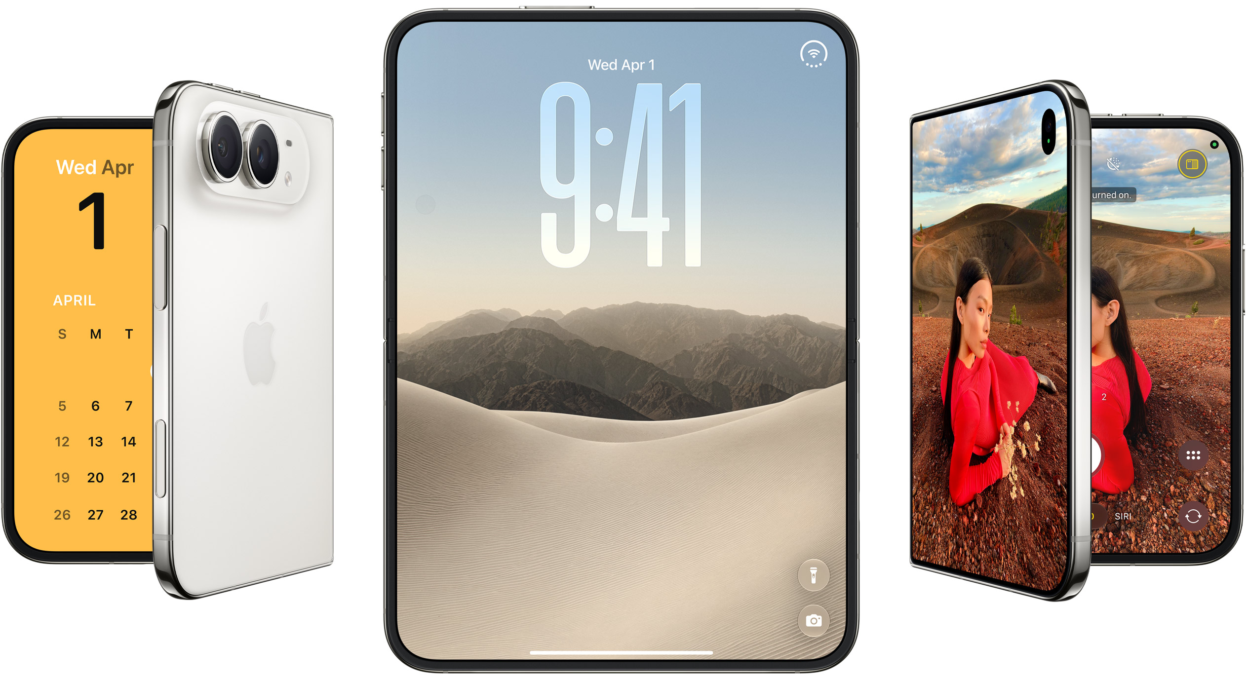 The iPhone Duo chassis open and closed, as shown by Apple